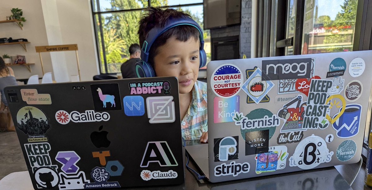 Lucas Dickey (@lucasdickey4) on Twitter photo Generations of stickers... tag your company!? <a href="/FernishLiving/">Fernish</a>, Brass Pen Ventures, and need <a href="/promptyield/">Prompt Yield</a> stickers now, too!
Some of my faves: <a href="/aiDotEngineer/">AI Engineer</a> <a href="/windsurf_ai/">Windsurf</a> <a href="/AnthropicAI/">Anthropic</a> <a href="/moogmusicinc/">Moog Synthesizers</a> <a href="/jugendingenieur/">teenage engineering</a> <a href="/MorningBrew/">Morning Brew ☕️</a> <a href="/llama_index/">LlamaIndex 🦙</a> Generations of stickers... tag your company!? <a href="/FernishLiving/">Fernish</a>, Brass Pen Ventures, and need <a href="/promptyield/">Prompt Yield</a> stickers now, too!
Some of my faves: <a href="/aiDotEngineer/">AI Engineer</a> <a href="/windsurf_ai/">Windsurf</a> <a href="/AnthropicAI/">Anthropic</a> <a href="/moogmusicinc/">Moog Synthesizers</a> <a href="/jugendingenieur/">teenage engineering</a> <a href="/MorningBrew/">Morning Brew ☕️</a> <a href="/llama_index/">LlamaIndex 🦙</a>