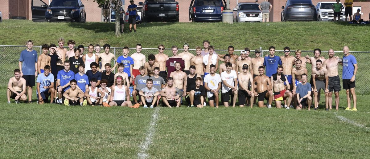 Titanrunning's tweet photo. We had a blast but it was the Alumni with the 🧹🧹 in the race and XC ball game over the weekend. Thanks to everyone who came out! https://t.co/uUsCOEbnZI