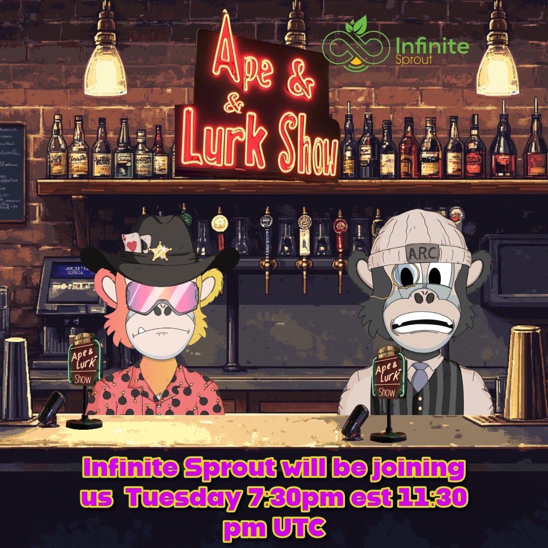 ApingRiotCNFT's tweet image. Join us for our weekly Spaces as we get to know @infinitesprout