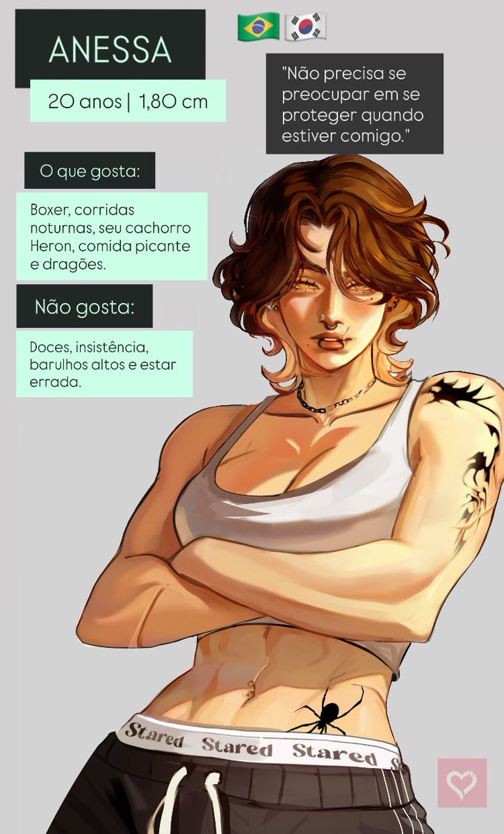 Staredstudios's tweet photo. Fixa geral da Anessa, Hearts!
Em comemoração aos 1k no tiktok, com vocês, um pouco da nossa querida junto a essa arte magnífica!🫦
#Meuconfidentesecreto #staredstudios https://t.co/j4UoUzUI6M