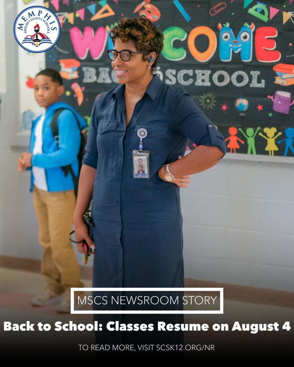 MSCSK12's tweet image. The first day of school for Memphis-Shelby County Schools (MSCS) is Monday, August 4. Use this guide to find everything you need to ensure your child is ready for a successful school year!

To read more, click here:
