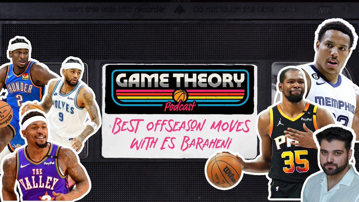 Game Theory w/ Sam Vecenie (@gametheorysamv) on Twitter photo 🚨NEW GAME THEORY 🚨
ICYMI, <a href="/Sam_Vecenie/">Sam Vecenie</a> was joined by <a href="/JustEsBaraheni/">Esfandiar Baraheni</a> to draft & discuss their 10 favorite moves from the NBA Offseason, so far!
Check it out on the Game Theory YouTube Channel OR on the podcast feed! 🚨NEW GAME THEORY 🚨
ICYMI, <a href="/Sam_Vecenie/">Sam Vecenie</a> was joined by <a href="/JustEsBaraheni/">Esfandiar Baraheni</a> to draft & discuss their 10 favorite moves from the NBA Offseason, so far!
Check it out on the Game Theory YouTube Channel OR on the podcast feed!