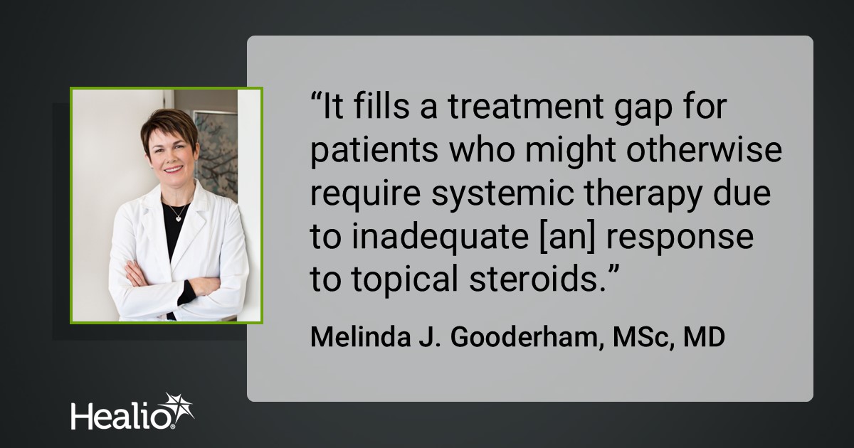 🔎 Melinda J. Gooderham, MSc, MD, of <a href="/SKiNDermatology/">SKiN Centre for Dermatology</a>, and <a href="/EmmaGuttman/">Emma Guttman-Yassky</a> of <a href="/MSHSDerm/">Mount Sinai Dermatology</a>, discusses the clinical implications of Anzupgo’s recent FDA approval for moderate to severe chronic hand eczema.

healio.com/news/dermatolo…