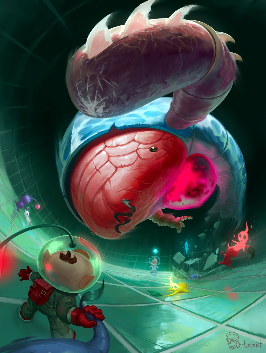 twchrist's tweet photo. My #pikmin paintings in the Piklopedia Zine
 https://t.co/CA8UCYwaup https://t.co/lhT4IuNTzJ