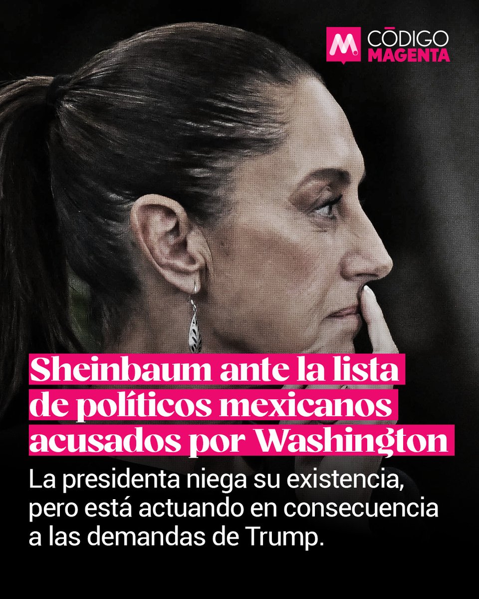 ⭕ Un alto funcionario del gobierno de #México que participó en reuniones bilaterales en #Washington con la administración de <a href="/realDonaldTrump/">Donald J. Trump</a> entregó a la presidenta <a href="/Claudiashein/">Claudia Sheinbaum Pardo</a> una lista de nombres que #EstadosUnidos ha solicitado procesar, de acuerdo a información del