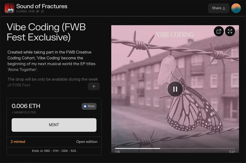 manifold audio player upgraded
⤷ killed the busted &lt;img&gt; + &lt;audio&gt; stack  

:: onchain music deserves more
:: and now's the damn time

[feat <a href="/sofractures/">Sound of Fractures</a>]