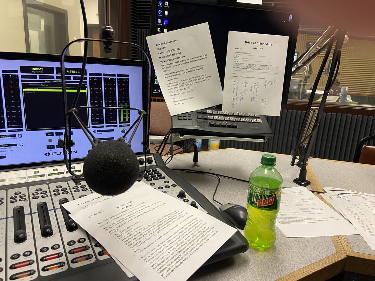 Lance Lahnert (@lancelahnert) on Twitter photo It's time! Let's Dew this!
The Drive at 5!
5-6 pm
102.9 FM
Call in 806-350-1029
Stream at panhandlesportsstar.com
- Mr Monday <a href="/c_sperry/">Craig Sperry</a> chatting up a whole lot of things including the <a href="/dallascowboys/">Dallas Cowboys</a>
- From The Wounded Warriors tourney co-chair Scotty Knutson It's time! Let's Dew this!
The Drive at 5!
5-6 pm
102.9 FM
Call in 806-350-1029
Stream at panhandlesportsstar.com
- Mr Monday <a href="/c_sperry/">Craig Sperry</a> chatting up a whole lot of things including the <a href="/dallascowboys/">Dallas Cowboys</a>
- From The Wounded Warriors tourney co-chair Scotty Knutson