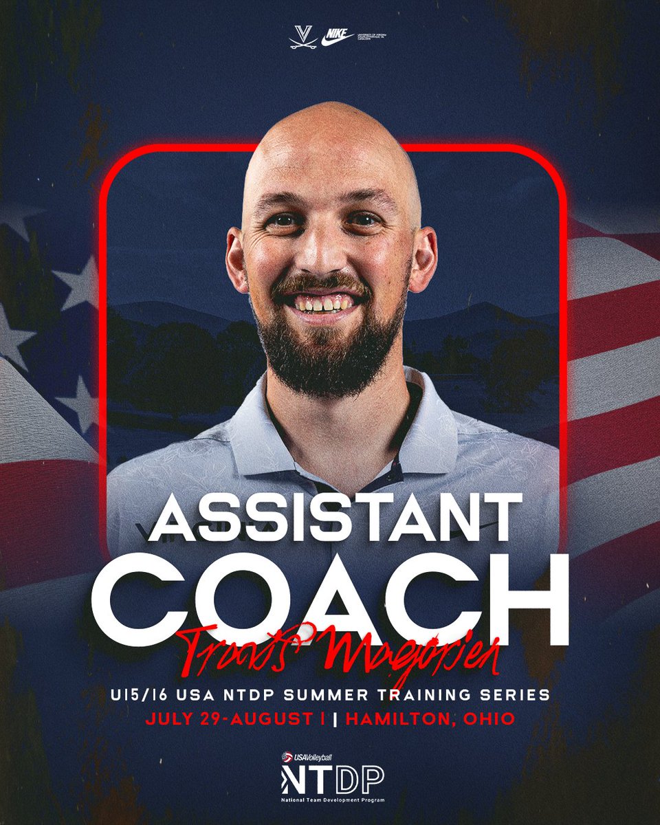 Virginia Volleyball (@uvavolleyball) on Twitter photo Reppin' the red, white and blue ๐บ๐ธ
<a href="/coachmagorien/">Travis Magorien</a> is heading to Hamilton, Ohio this week to be an assistant coach for U15/16 USA NTDP Summer Training Series!
#GoHoos Reppin' the red, white and blue ๐บ๐ธ
<a href="/coachmagorien/">Travis Magorien</a> is heading to Hamilton, Ohio this week to be an assistant coach for U15/16 USA NTDP Summer Training Series!
#GoHoos