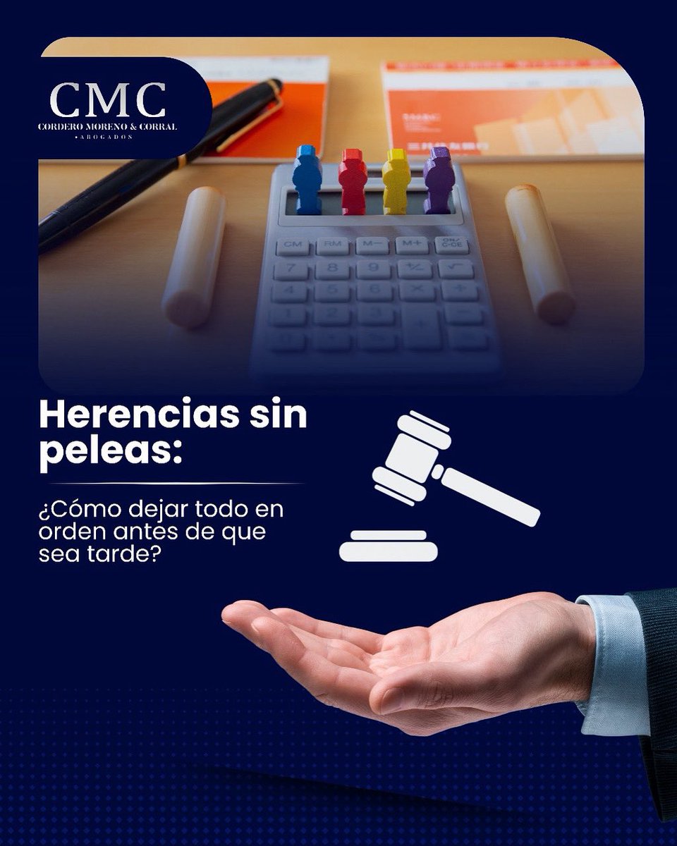 CMCABOGADOSEC's tweet image. ⚠️ Sin planificación, las herencias pueden convertirse en conflictos familiares.
✅ Con un testamento o una buena asesoría, puedes evitar conflictos y asegurar el bienestar de todos.
En Ecuador, es fácil y accesible dejar todo en orden.
👨‍⚖️ Asesórate con profesionales.