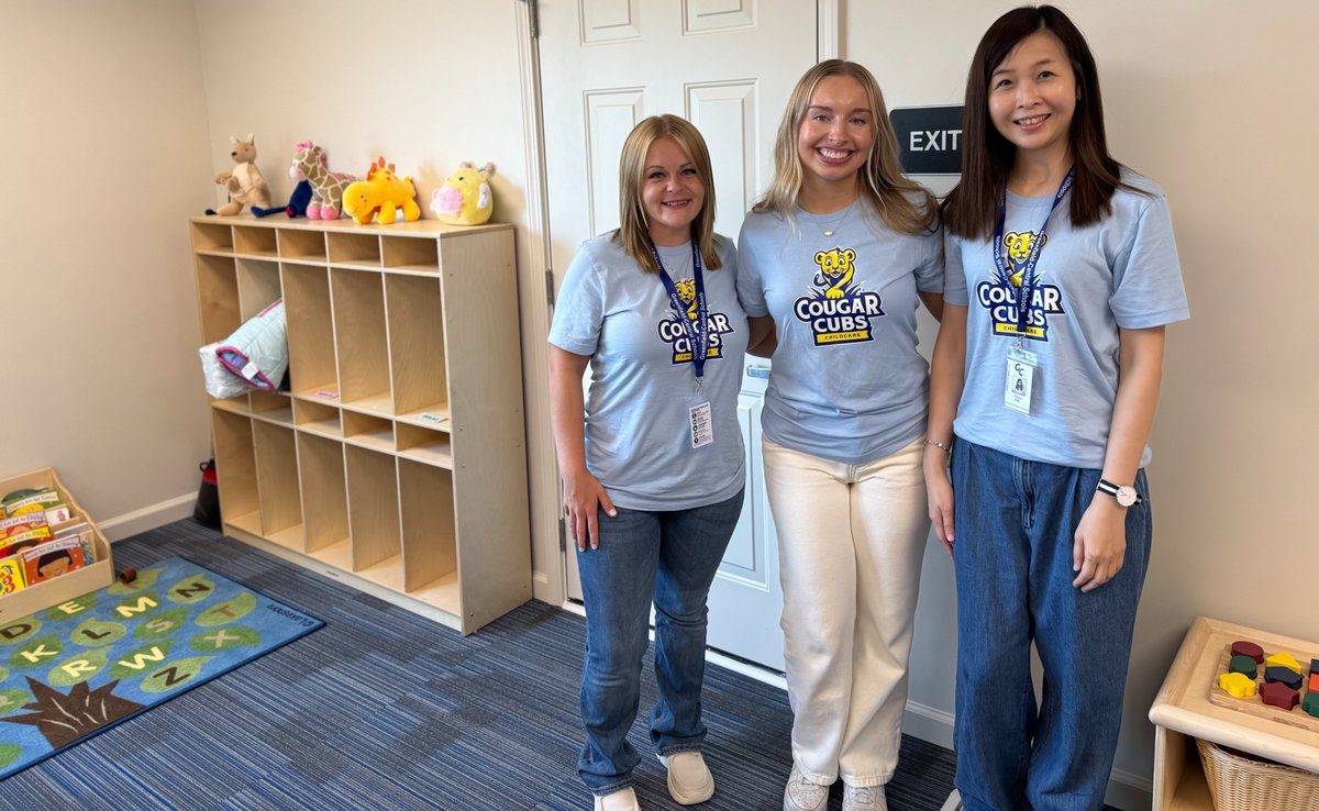 GC_CSC's tweet image. 🧸Our 'Cougar Cubs Childcare' had an Open House last week in preparation for today's "First Day".
🫶🏼Beautiful facility with a caring staff! All the things needed for a nurturing environment to grow our youngest Cougars!
@CougarCubsPS