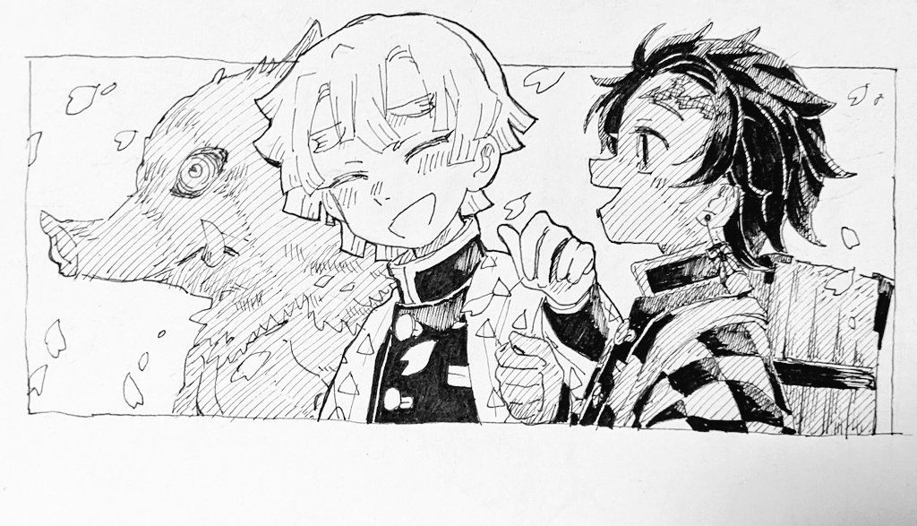 _kirinoha_'s tweet image. 鬼滅の絵描いてた頃②