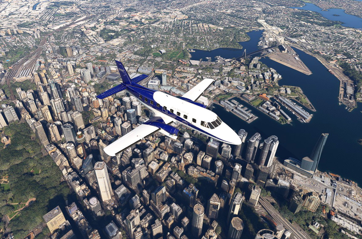 Jayair728632's tweet photo. Scenic World Tour Leg 296: YSSY🇦🇺-YLHI🇦🇺. A flight full of contrasts. From the metropolis of Sydney to the paradise of Lord Howe Island. It was very nice that I was accompanied by another EMB110 on this flight. More pics in the comments. #msfs #msfs2020 #aroundtheworld #emb110 https://t.co/WO1GJ3sHXq