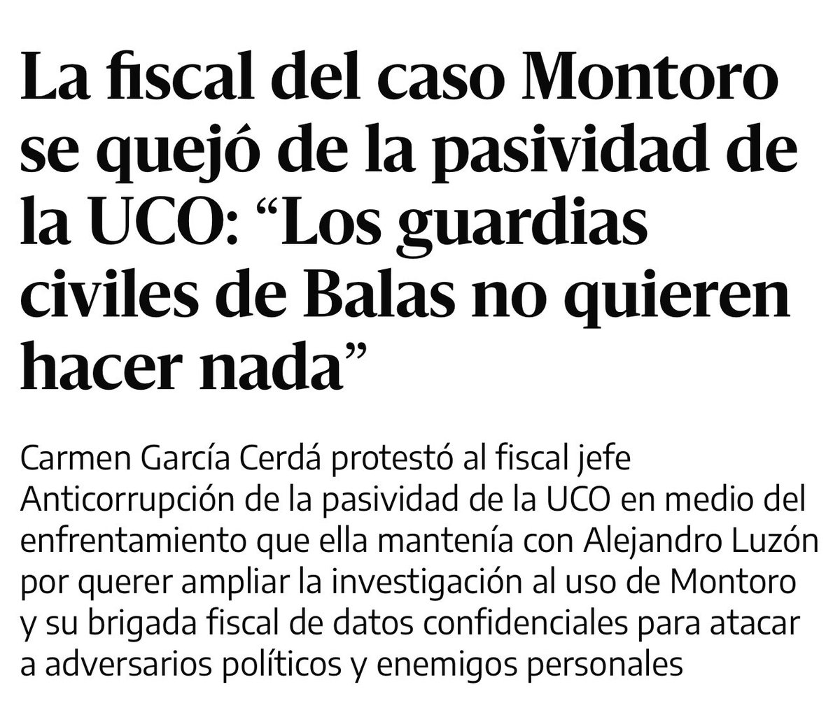 La UCO por activa y por pasiva.