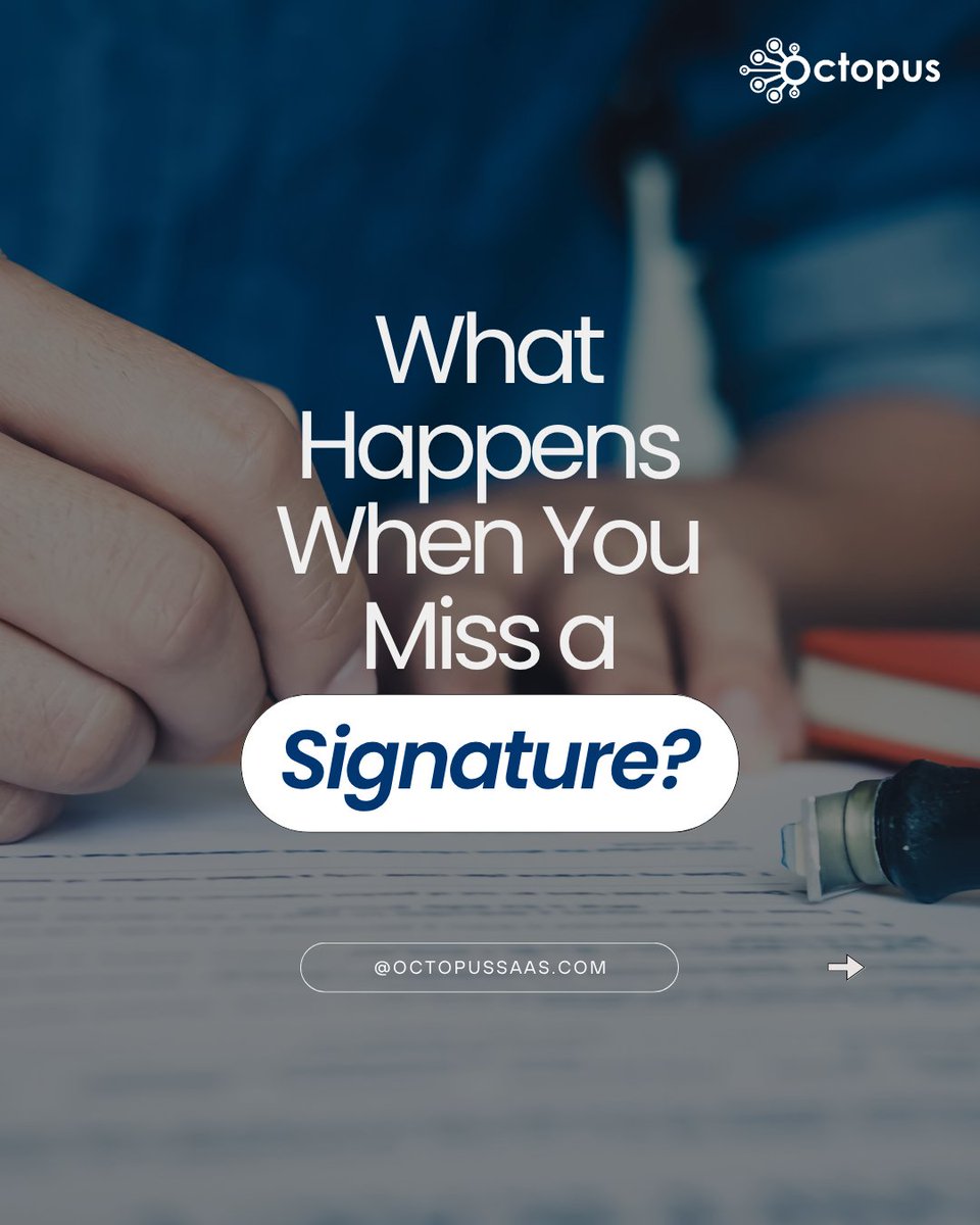 Octopus_Saas's tweet image. 🖊️One missed signature. Four major setbacks.
Avoid the chaos with automated digital capture.

#OctopusSaaS #DigitalTransformation #AutomationMatters #NoMoreMissedSteps #SmartWorkflow