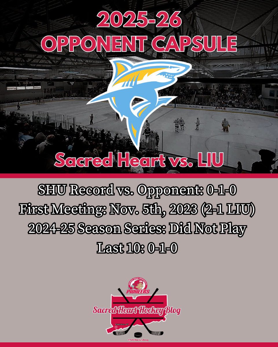 2025-26 Opponent Capsule (SHU Men)

LIU Sharks

#WeAreSHU | #RollPios | #NCAAHockey