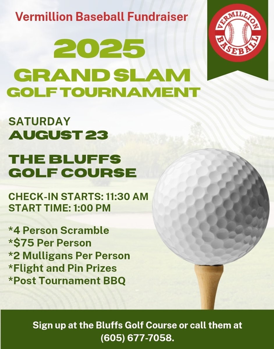Vermillion Baseball Golf Tournament!