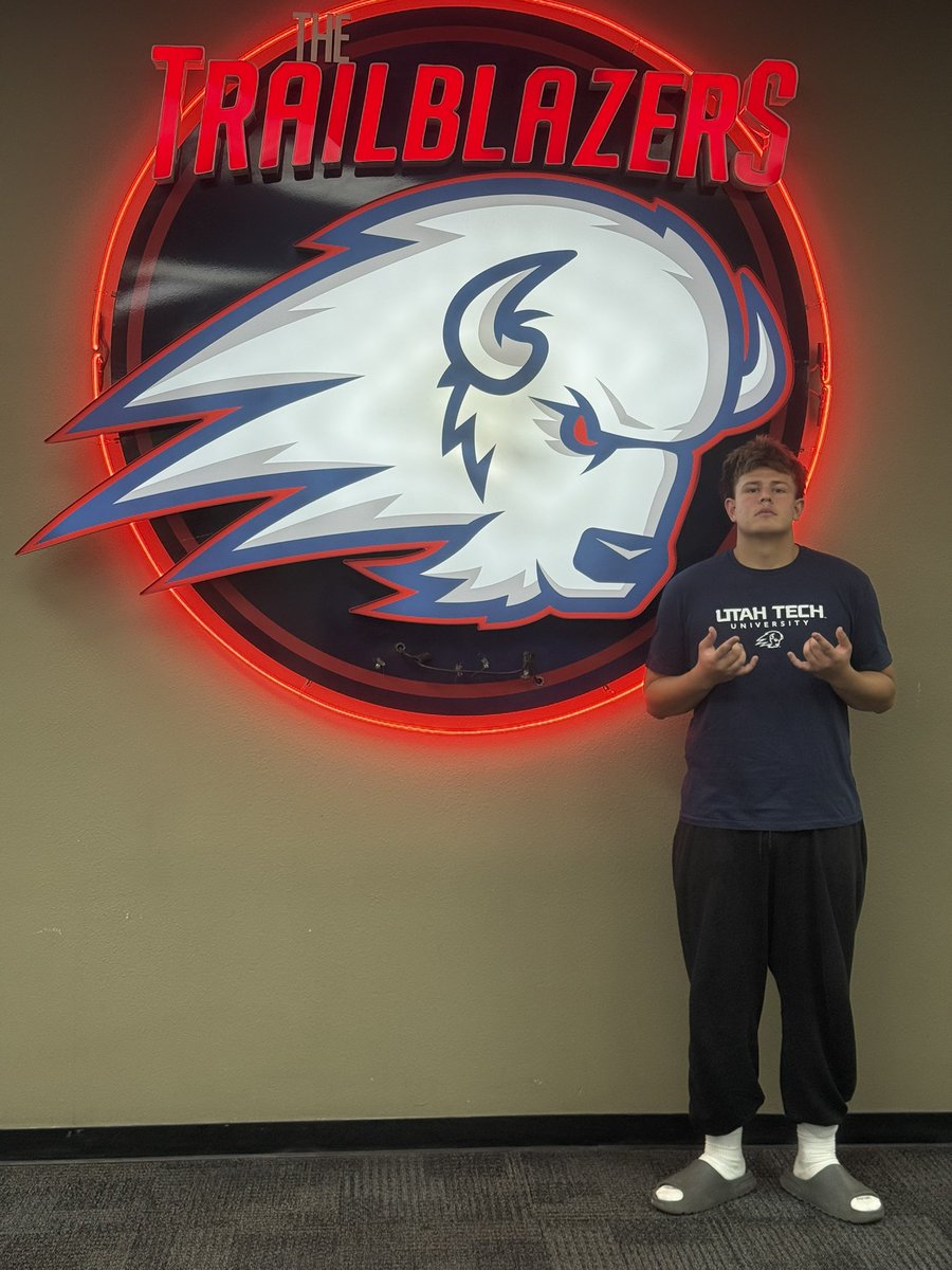 After a great conversation with Coach Hudson and Coach Anderson I have decided to commit to Utah Tech University!! 🦬🦬 Huge thank you to the staff for being in my corner, let’s go Trailblazers 💯🙏✝️<a href="/CoachJKnight/">Coach Joshua Knight</a> <a href="/PrepRedzoneCA/">Prep Redzone California</a> <a href="/BrandonHuffman/">Brandon Huffman</a>
