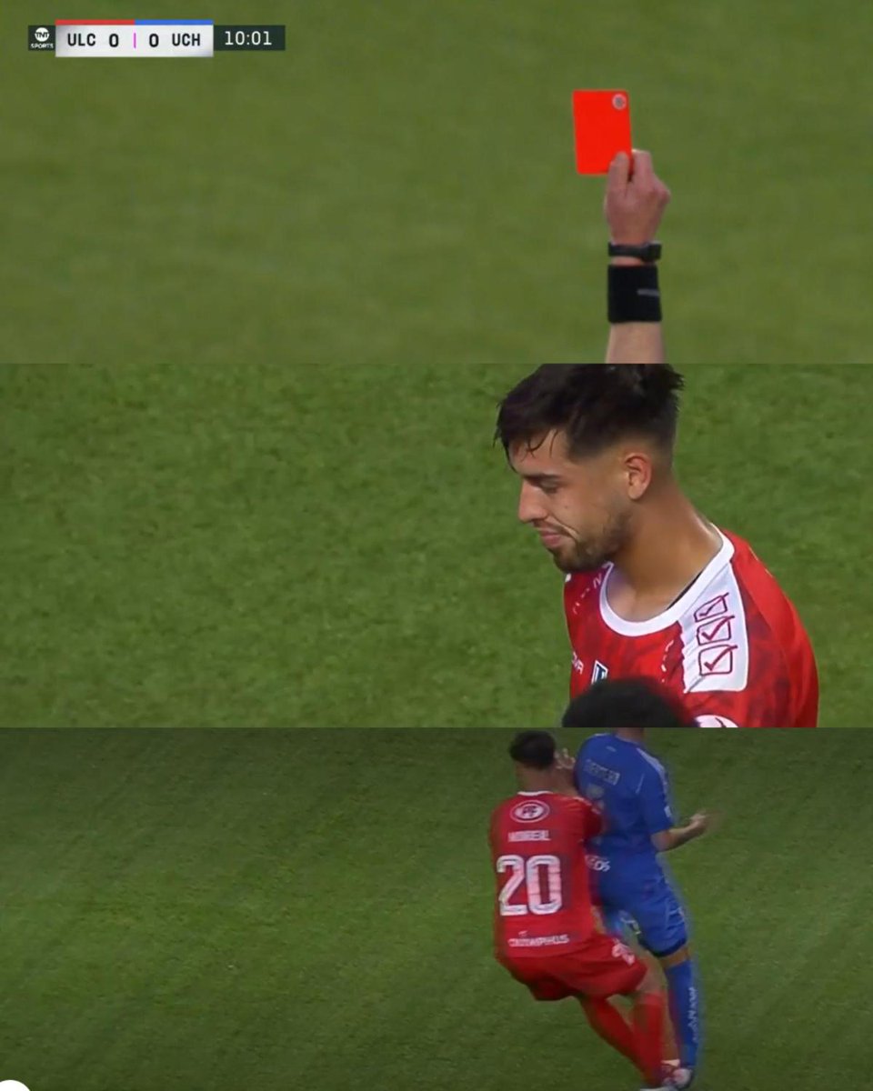 🟥Diego Monreal expulsado a los 9' de juego en Unión La Calera.