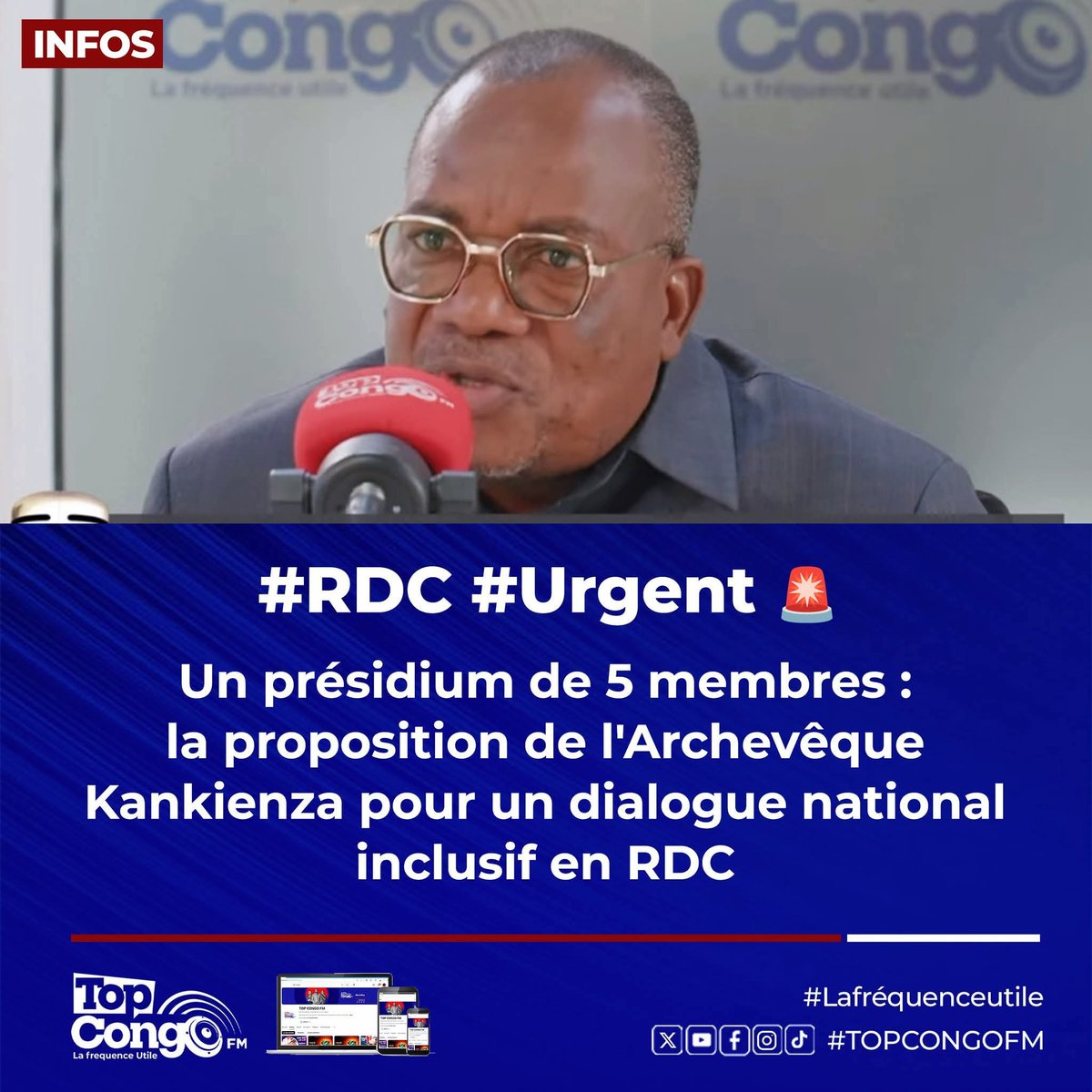 YvesBuya1's tweet image. Alors que la perspective d'un dialogue national se dessine en République Démocratique du Congo, l'Archevêque évangélique Albert Kankienza, figure de proue du think tank chrétien « Les Compagnons de Daniel » (CODAN), avance une proposition audacieuse pour assurer la médiation de…