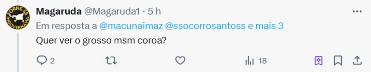 macunaimaz's tweet image. Como é lindo o "bozonarismo" !!!
Quem puder ajudar a denunciar esse verme , agradeço.
@ magaruda1