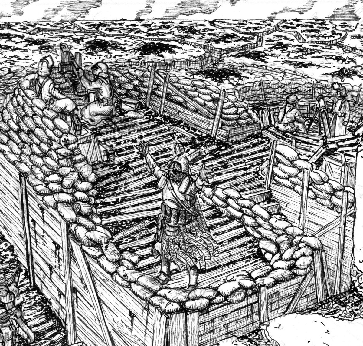 Been chugging away at this <a href="/TrenchCrusade/">Trench Crusade</a> piece for awhile. 

So stoked for my minis to finally arrive!