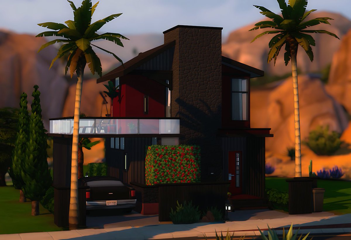 mino_willow's tweet photo. Casa Mid Century Goth (retro + gótico) ✦ #Sims4 #Combina2 https://t.co/Nk8llOfPaC