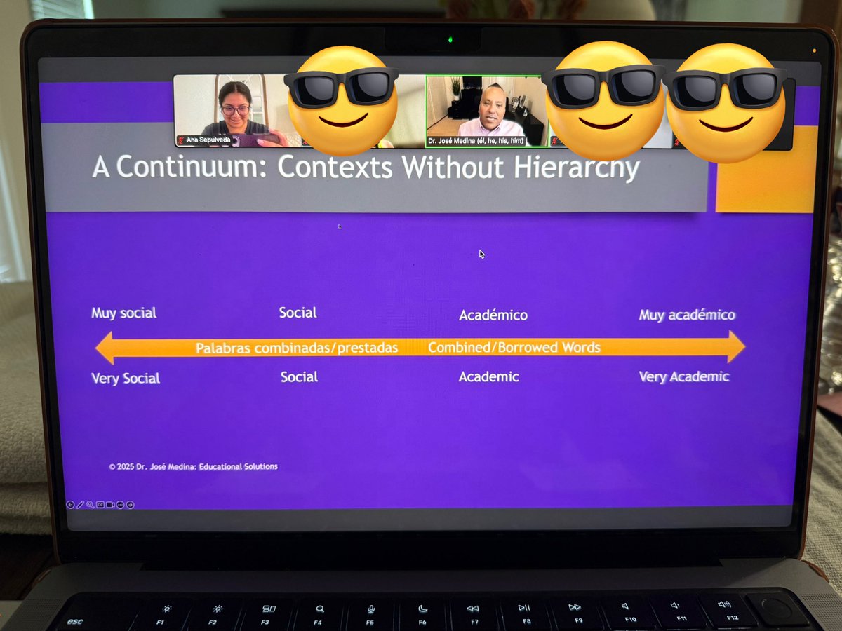 ASepulvedaSTAG's tweet image. As a bilingual educator, I’m empowered to name, own &amp;amp; uplift how we language. Translanguaging honors how we move language from one bubble. Metalinguistic awareness connects it all. “What we cannot name, we cannot replicate &amp;amp; scale.” —Dr. José Medina
#DualLanguage #Spanglish