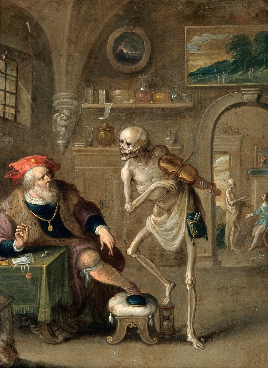 boadicea1804's tweet image. ‘You fool! This very night your soul is required of you; and now who will own what you have prepared?’
Death and the Miser
~ Frans Francken the Younger
(c. 1635)