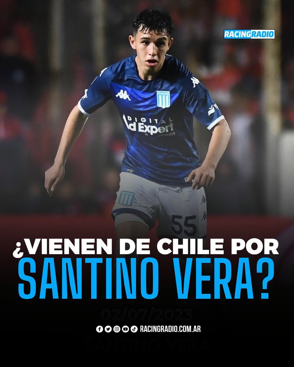 RacingRadioClub's tweet image. 🤔 ¿LO VIENEN A BUSCAR DE CHILE?
Santino Vera negocia su salida de #RACING, ya que tendría una oferta de Unión Española de Chile.
👉 El mediocampista de 19 años, que debutó en 2023, no es tenido en cuenta y su vínculo termina a fin de año.
ℹ️ @racingdealma