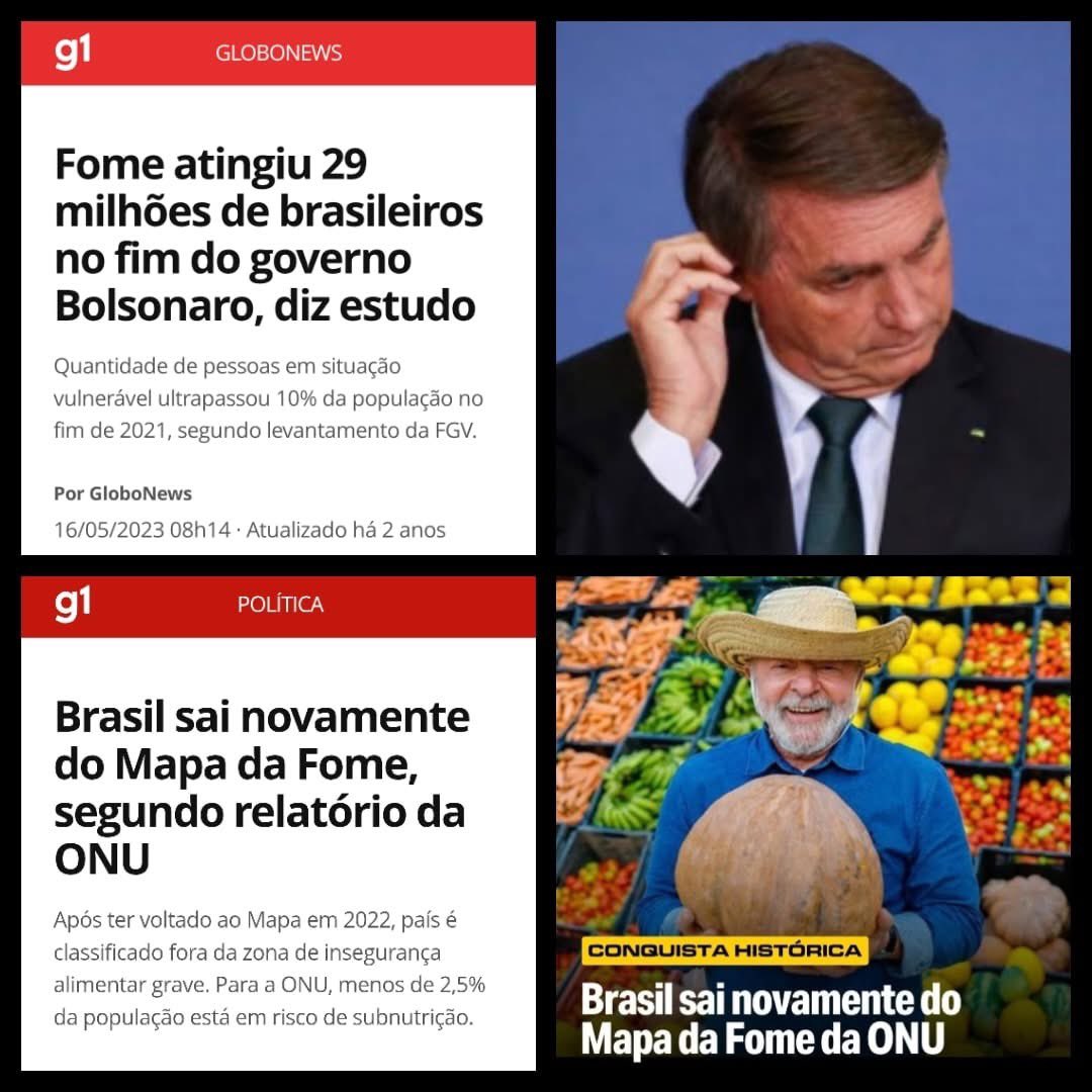 g_vgouvea's tweet image. Com o Bolsonaro, fila do osso!
Com Lula, Brasil fora do mapa da fome!
Viram o abismo entre um líder global e um genocida?
BRASIL SEM FOME