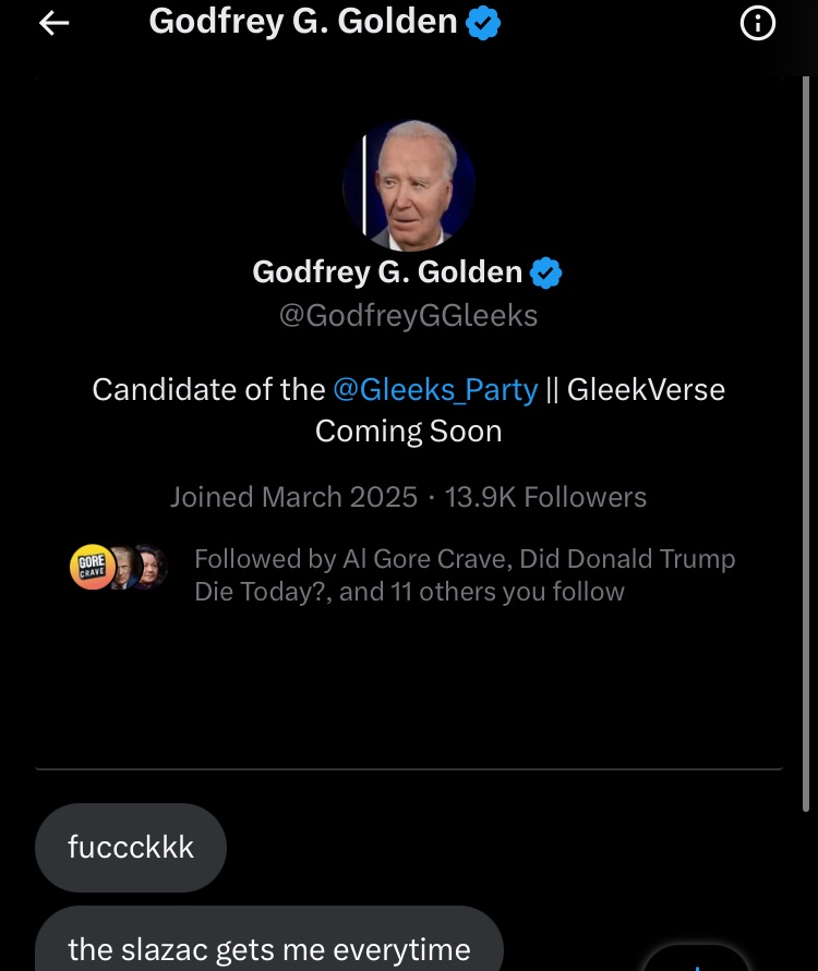TrveSIazac's tweet image. Godfrey, I had no idea you felt like that…