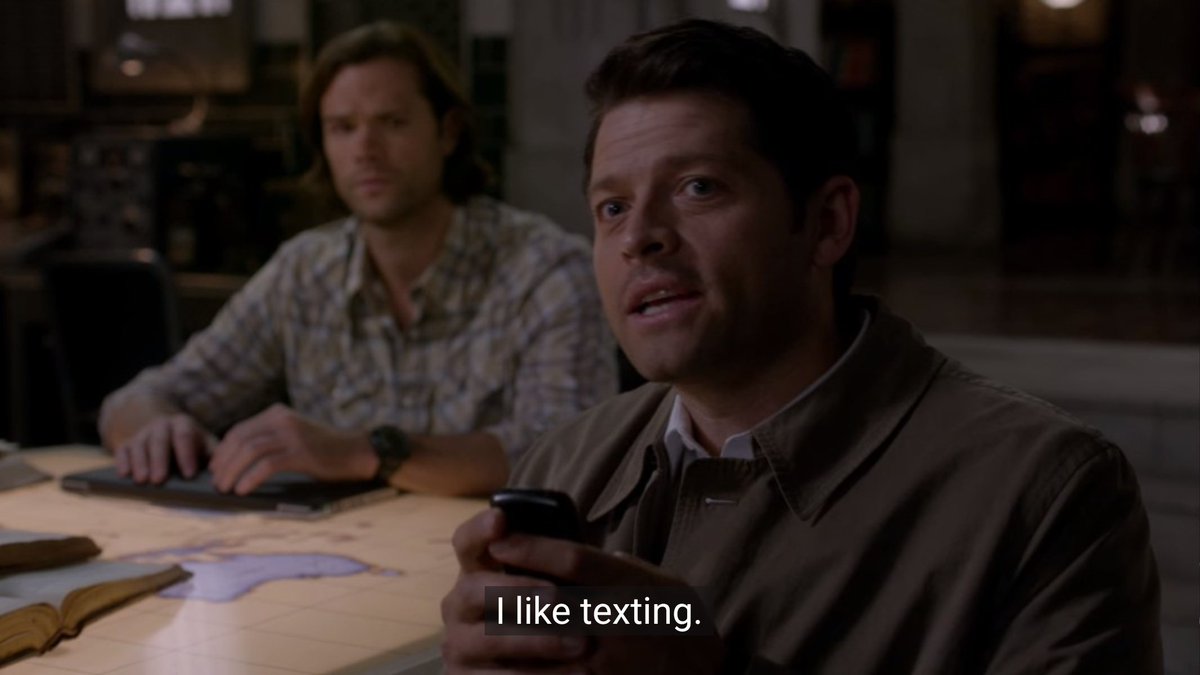 sastiels's tweet image. life would be so much better if cas could text me emojis and pics of cats