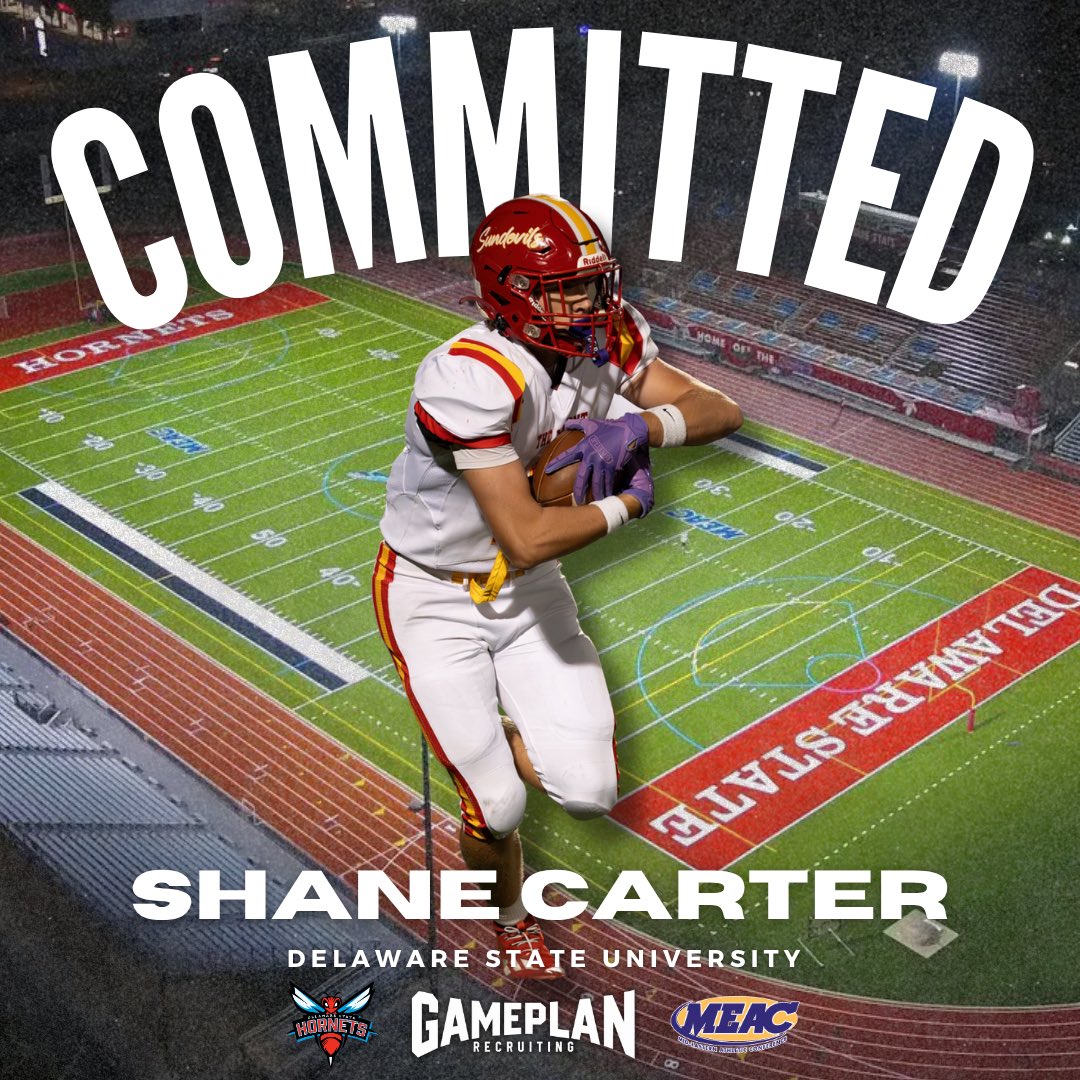 GamePlan Recruiting (@gp_recruiting) on Twitter photo COMMITTED! 🔥🔥🔥
<a href="/ShaneCarter27/">Shane Carter</a> 
<a href="/DelawareStateFB/">Delaware State Football</a> 
#GamePlanRecruiting COMMITTED! 🔥🔥🔥
<a href="/ShaneCarter27/">Shane Carter</a> 
<a href="/DelawareStateFB/">Delaware State Football</a> 
#GamePlanRecruiting