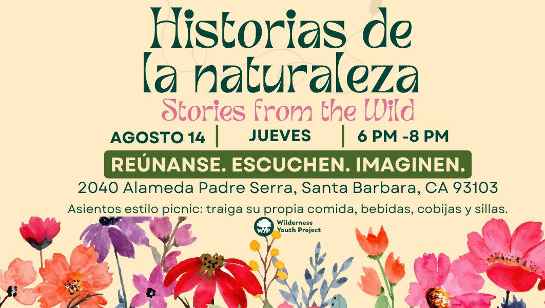 📖🌿 Stories from the Wild 🌿📖
🗓️ Date: Thursday, August 14
🕕 Time: 6:00–8:00 PM
📍 Location: Lawn behind WYP HQ at the Riviera Business Park
🎟️ Tickets: Free online wyp.org/community-even…