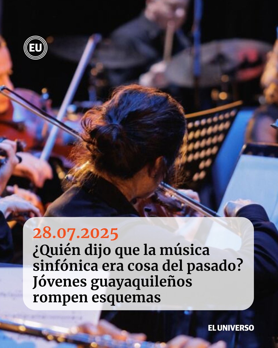 eluniversocom's tweet image. ¿Quién dijo que la música sinfónica era cosa del pasado? Jóvenes #guayaquileños rompen esquemas ow.ly/BbB850Wwq0m