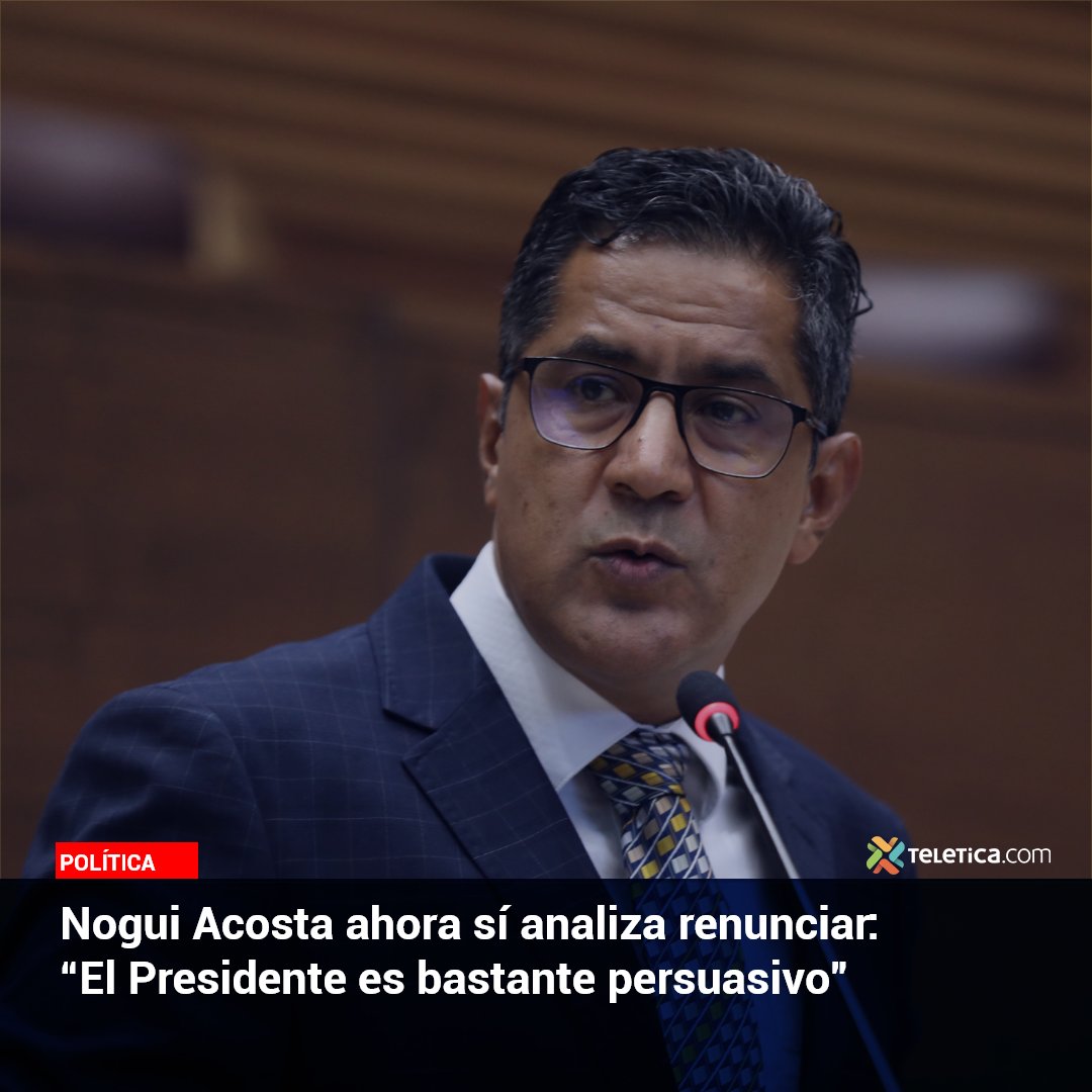 Información aquí: ow.ly/NUCc50WwpxW. | El jerarca reconoció hoy que “hay conversaciones” sobre una posible salida para intentar ser diputado, algo que había descartado semanas atrás.
