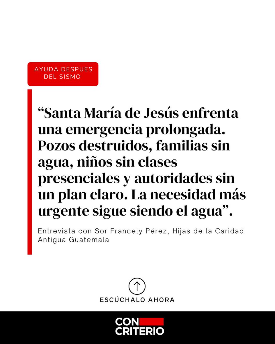 concriteriogt's tweet image. 🤝 Sor Francely relata con fuerza el drama humano tras los sismos: dolor, desamparo, y la ausencia de soluciones reales. El agua no llega, la ayuda es limitada y la incertidumbre persiste. 🏠🚫🚰
🎧Escucha el análisis 👇
f.mtr.cool/isgrrzrnas