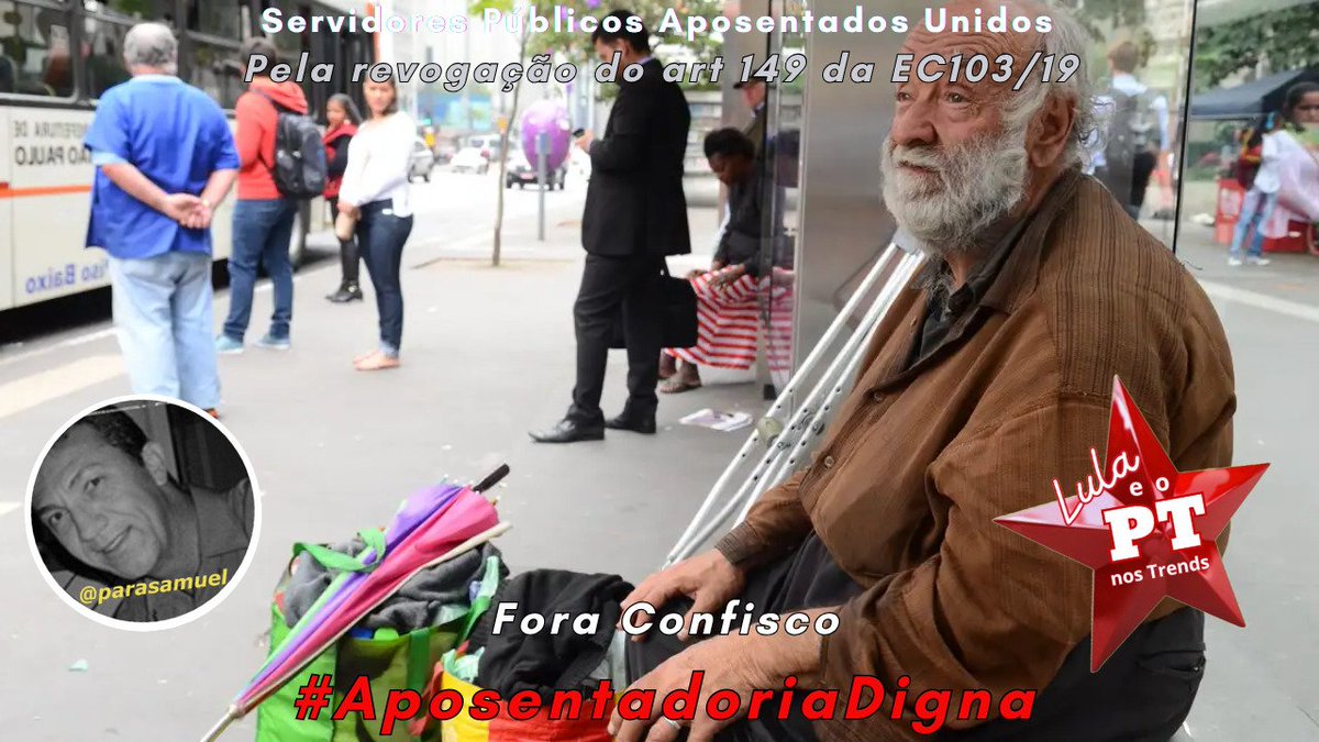 josehenriquefb's tweet image. Pela inconstitucionalidade do artigo 149 da EC nº 103/19, o qual exerce efeito de CONFISCO nas aposentadorias dª-ºs servidoræs da PMSP.
Fora Confisco
#AposentadoriaDigna
#LulaPeloBrasil
LULA GUERREIRO DA PÁTRIA