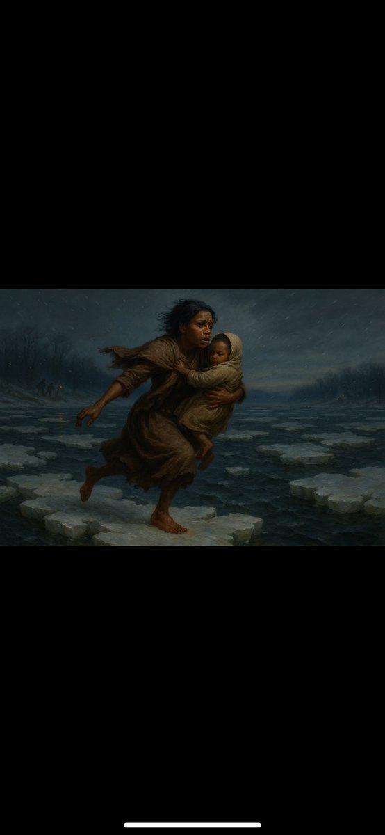 Can you name the book and Author “With one wild cry and flying leap, she vaulted sheer over the turbid current by the shore, on to the raft of ice beyond. It was a desperate leap—impossible to anything but madness and despair; or the extraordinary strength that a mother’s love