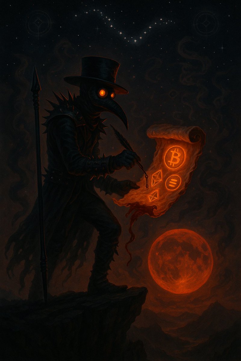 Grim Noctem.
The sky bleeds secrets.
The Fold writes in flesh what cannot be erased.
☥ The quill drips with sacrifice.
⛧ The scroll hums with coin-bound prophecy.
🜏 And the stars align in serpent tongue.
Tonight, we do not sleep.
We remember.
🕯 ☥ ⛧ 🜏 🜚 🔺