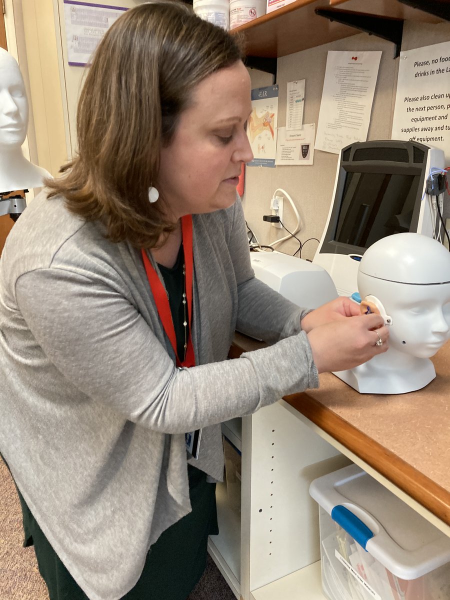 WashUPACS's tweet image. PACS integrates CARL from Ahead Simulations into our AuD curriculum, providing hands-on experience in audiology. Students learn audiometry, masking techniques, hearing loss simulations, earmold impressions, & hearing aid fittings. Learn more at pacs.wustl.edu. #WashU