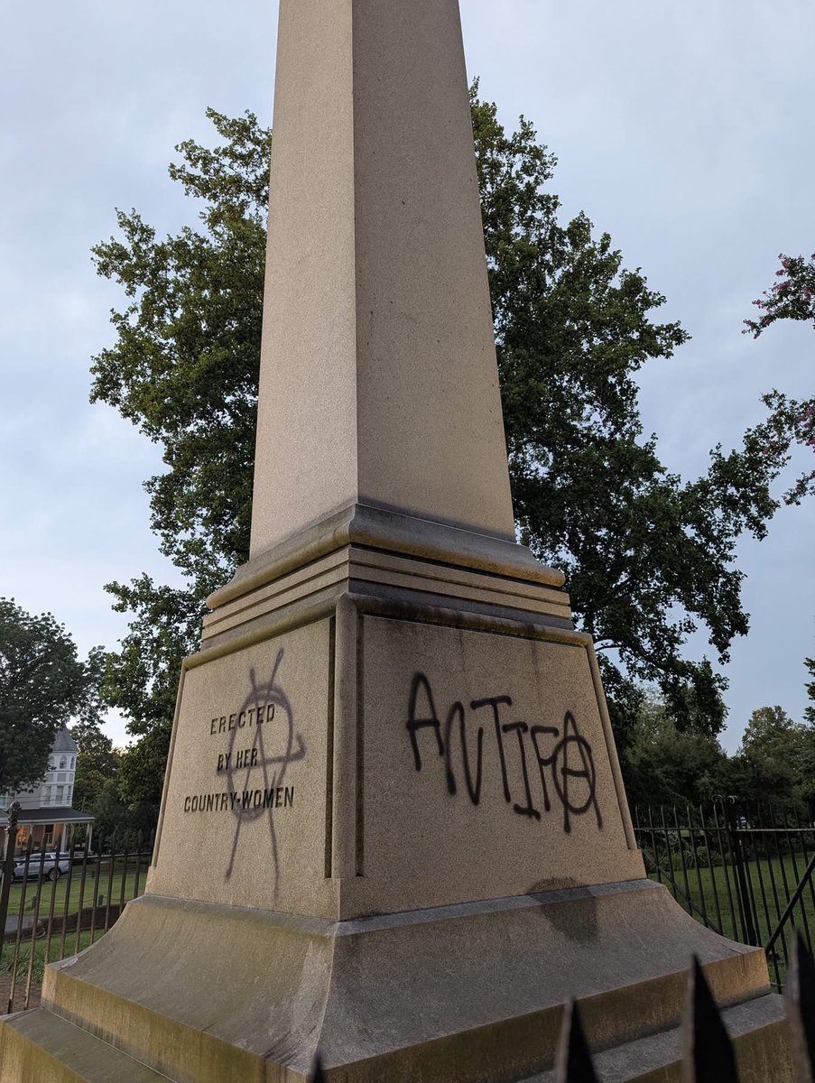 I live in Fredericksburg, VA. As you may know George Washington grew up here. His mother, Mary, lived and died here. After her death, Congress paid for a monument on her grave.  Last night that monument was vandalized. I’m so angry.