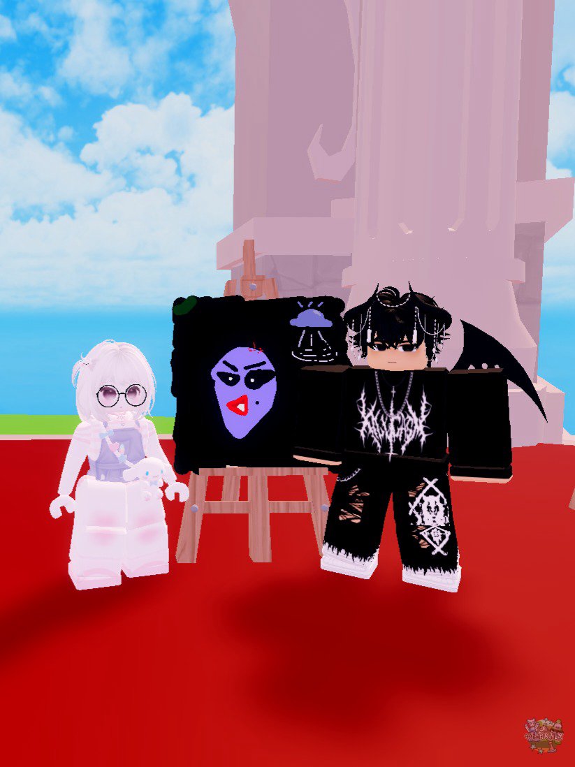 txtFromRoblox's tweet image. kalau ditanyain lagi apa, jawabnya &quot;lagi art date nih&quot;, yeah art datanya di roblox! dan ini adalah 4 hasil karya kami berdua