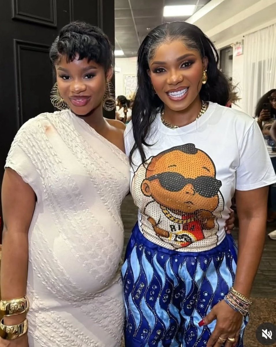 stylishnene's tweet image. Mother and daughter. Iyabo Ojo and priscilla