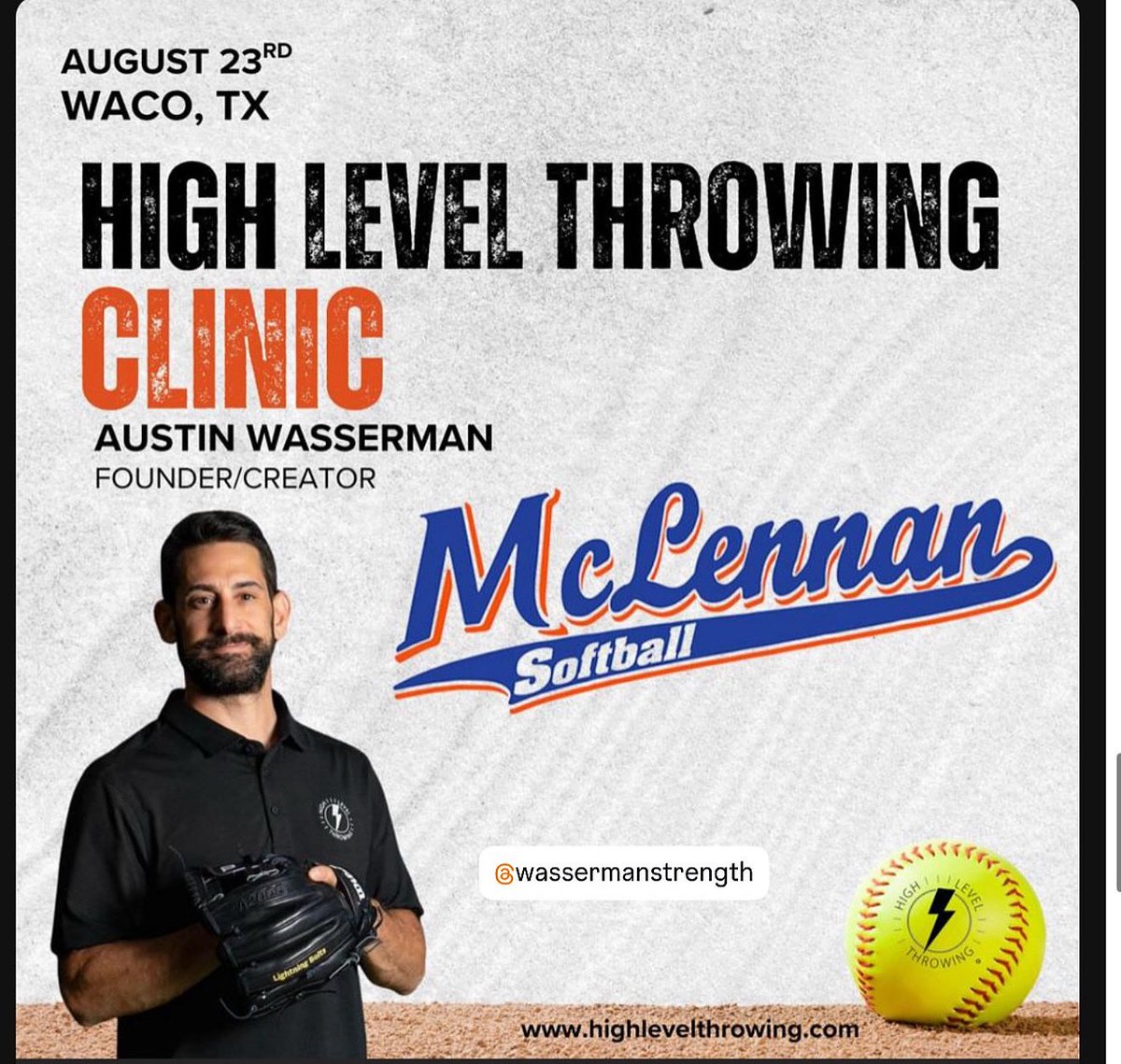 𝐂𝐀𝐌𝐏 𝐃𝐀𝐓𝐄𝐒: August 17 (on a waitlist) &amp; 24 (half full) 
💲: $160 (fees included) 
🔗: mclennansoftballcamps.com/evaluationpros…

𝐇𝐢𝐠𝐡 𝐋𝐞𝐯𝐞𝐥 𝐓𝐡𝐫𝐨𝐰𝐢𝐧𝐠: August 23rd 
🔗: highlevelthrowing.com/pages/high-lev…
