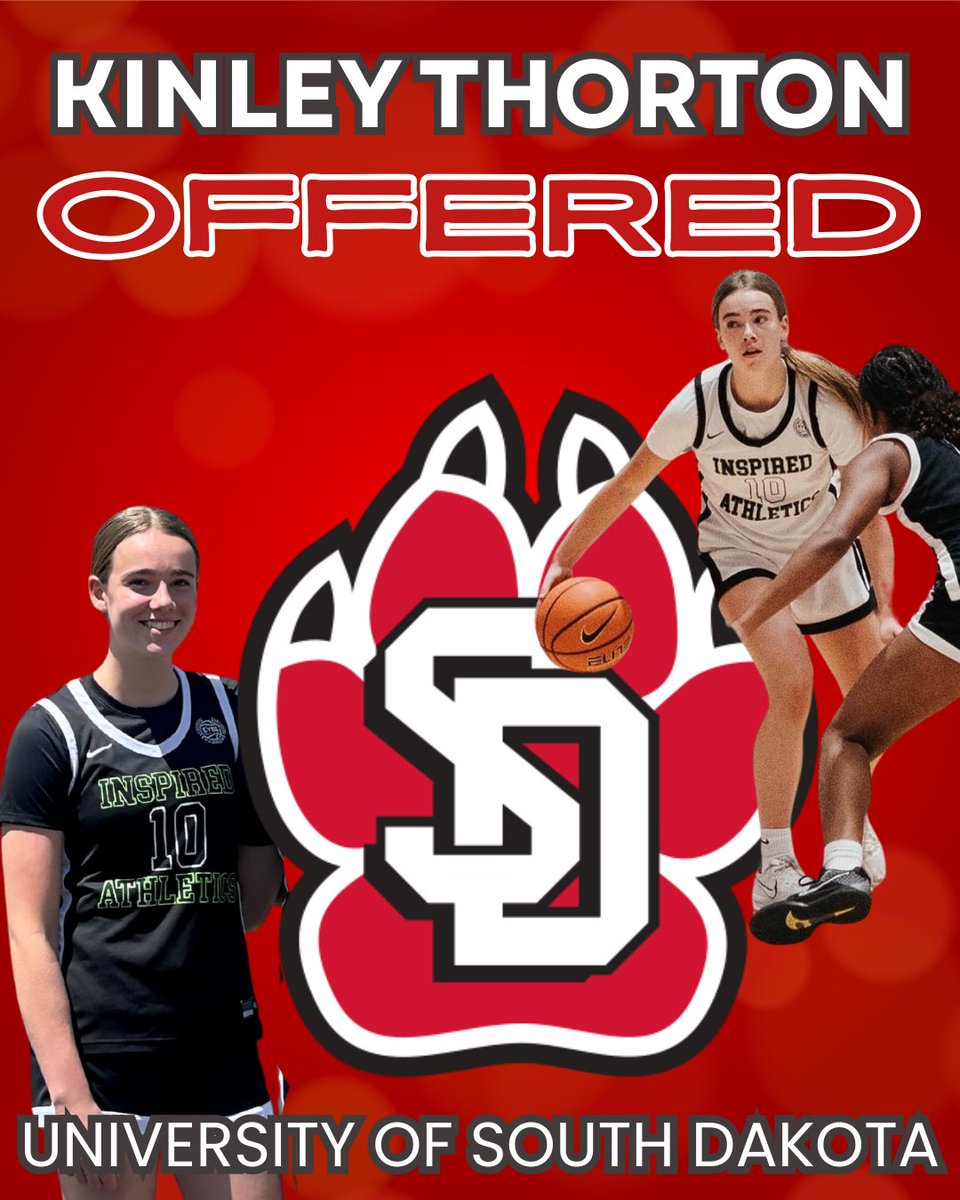 Kinley Thorton (@kinleythorton) on Twitter photo After a great conversation with <a href="/Coach_Eighmey/">Carrie Eighmey</a> I am excited to announce I have received an offer from <a href="/SDCoyotesWBB/">South Dakota Women’s Basketball</a>! Grateful for this opportunity! After a great conversation with <a href="/Coach_Eighmey/">Carrie Eighmey</a> I am excited to announce I have received an offer from <a href="/SDCoyotesWBB/">South Dakota Women’s Basketball</a>! Grateful for this opportunity!
