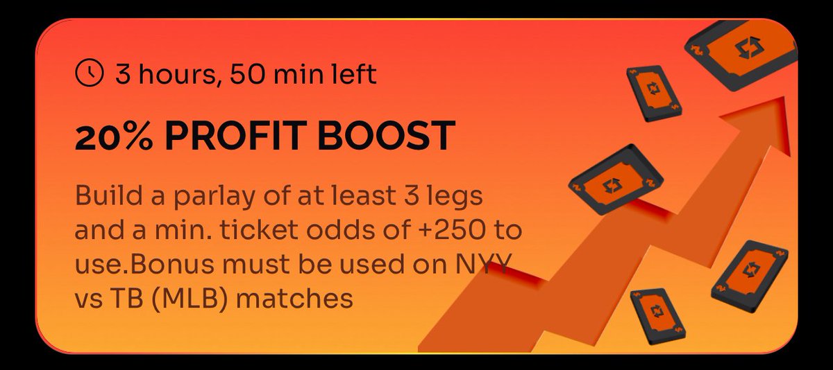 GhostEVplays's tweet image. ⚾️ Rebet MLB Yankees v Rays SGP Boost
⚾️ +540 Dominguez HR Build (FV +532.14)
+EV: 1.25%
Playing: 0.10 Units
#rebet #sports #mlb #baseball #yankees #rays