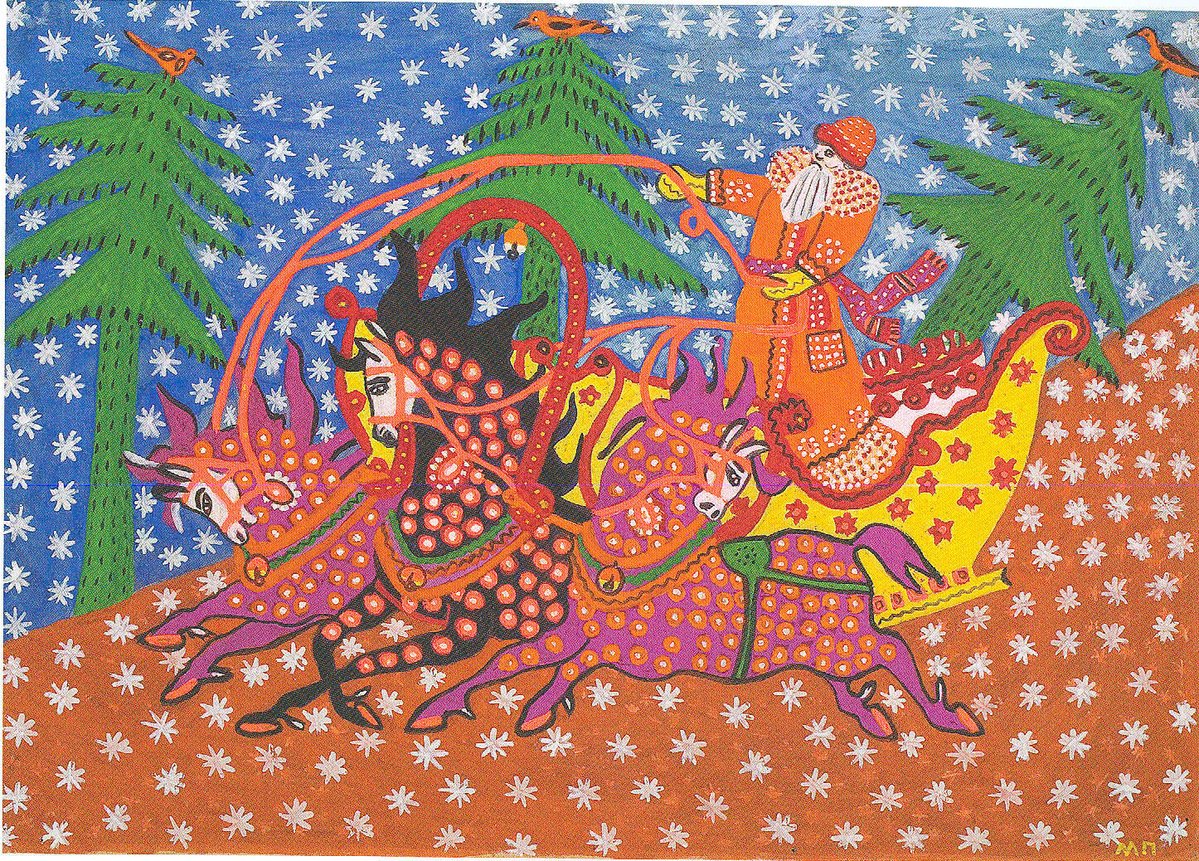 PrymachenkoArt's tweet image. Father Frost Carries the New-Year Tree wikiart.org/en/maria-prima…