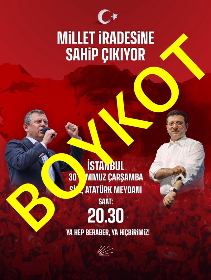 Eeeyyy.... 
<a href="/herkesicinCHP/">CHP 🇹🇷</a>

Ya bizimlesin, 
Ya da komisyonda.. 

Ya bizimlesin, 
Ya da bebek katiliyle. 

Tarafını sen seç... ❗

#CHPKomisyonaKatılma
