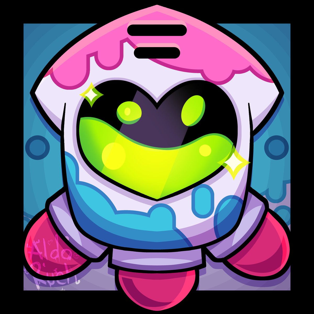 Wolaa,el día de hoy les traigo el rediseño de cosméticos a la skin Aquamarine sprout 🦑

#videogame #fanart #brawl_stars #squid #skin